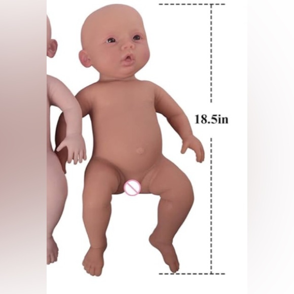 18.5 inch silicone reborn done full body (tan)